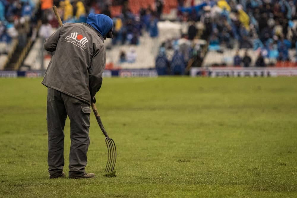 césped híbrido del Estadio Azteca
