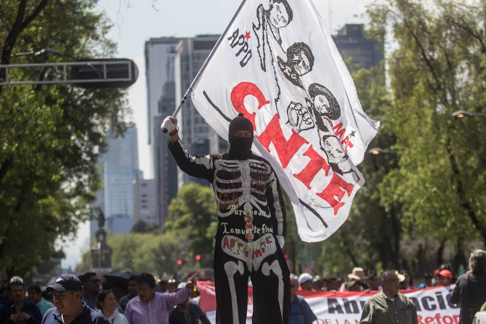 marchas y bloqueos de la cnte