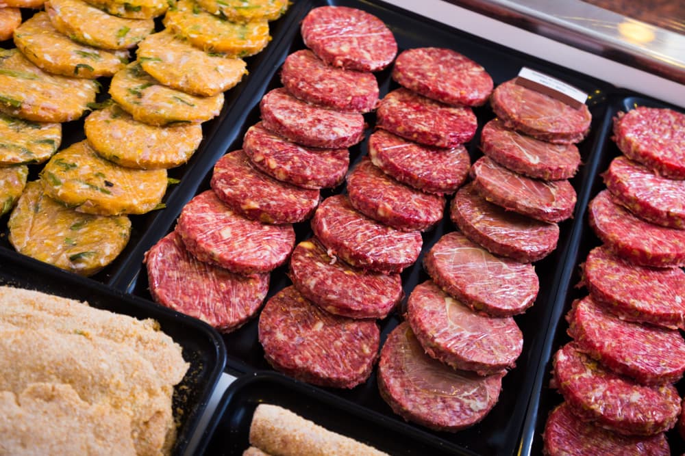 Carne de hamburguesa empaquetada