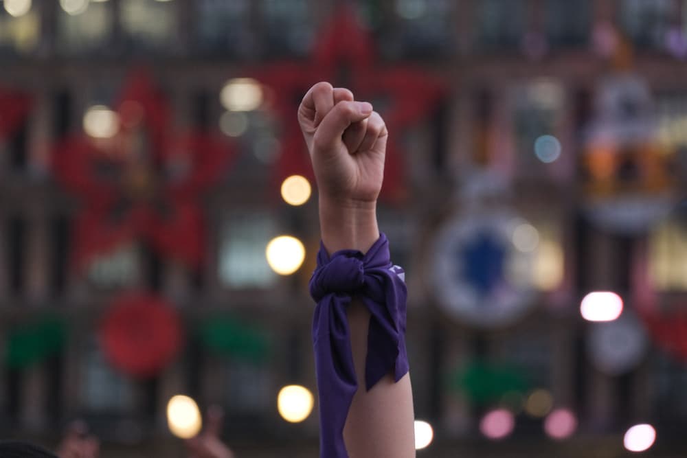 Protesta en la Glorieta de Insurgentes