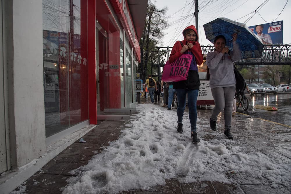 lluvias fuertes y granizo