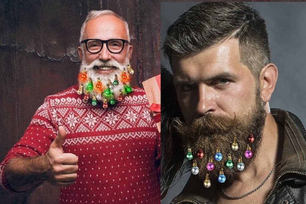 adornos navideños para la barba