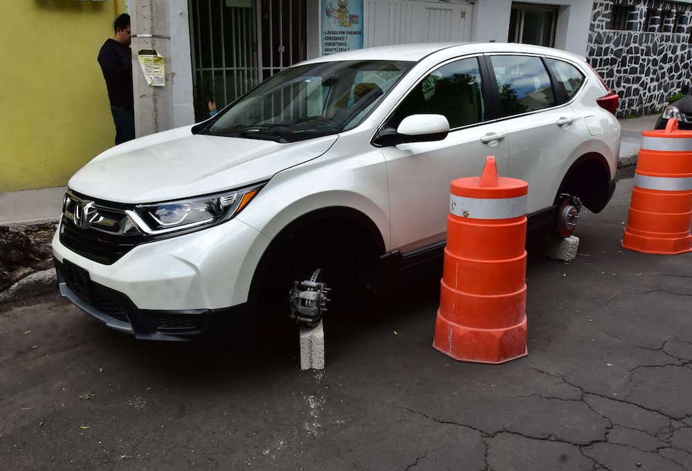 robo de autopartes en la colonia Narvarte