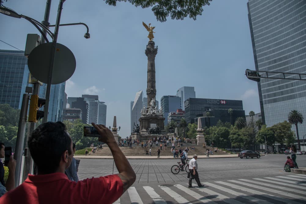daños en el ángel de la independencia por el sismo
