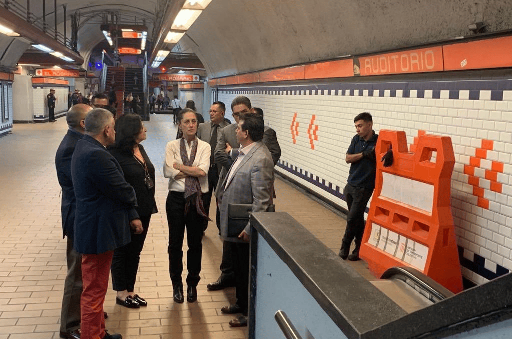Sheinbaum viajó en el Metro