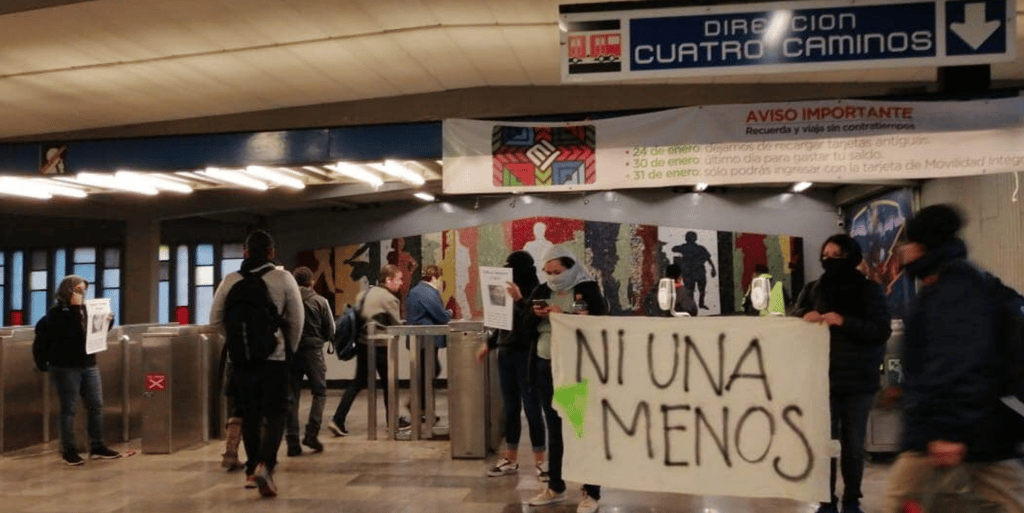 feministas protestaron en Taxqueña