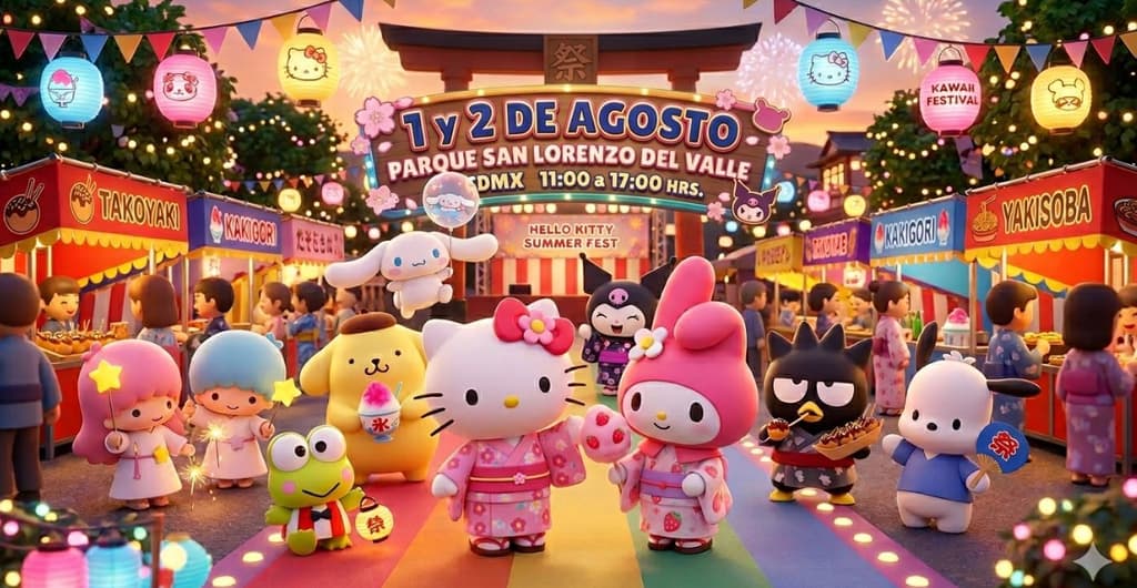 Hello Kitty celebra el Verano Kawaii con un festival gratuito en CDMX