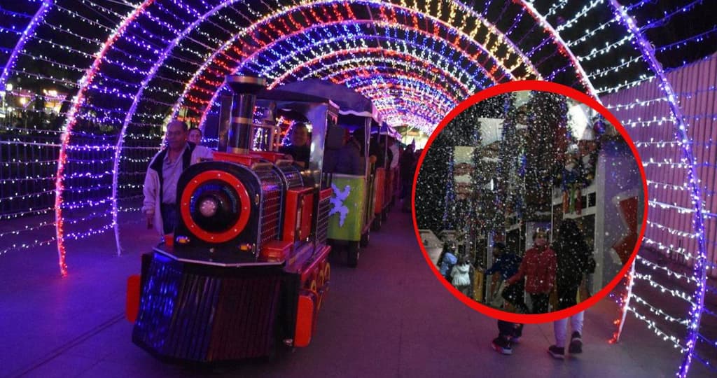 Tren navideño y paseos nevados en Iztapalapa