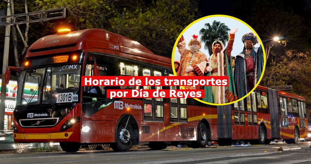 horarios del transporte público en CDMX el 5 de enero de 2024