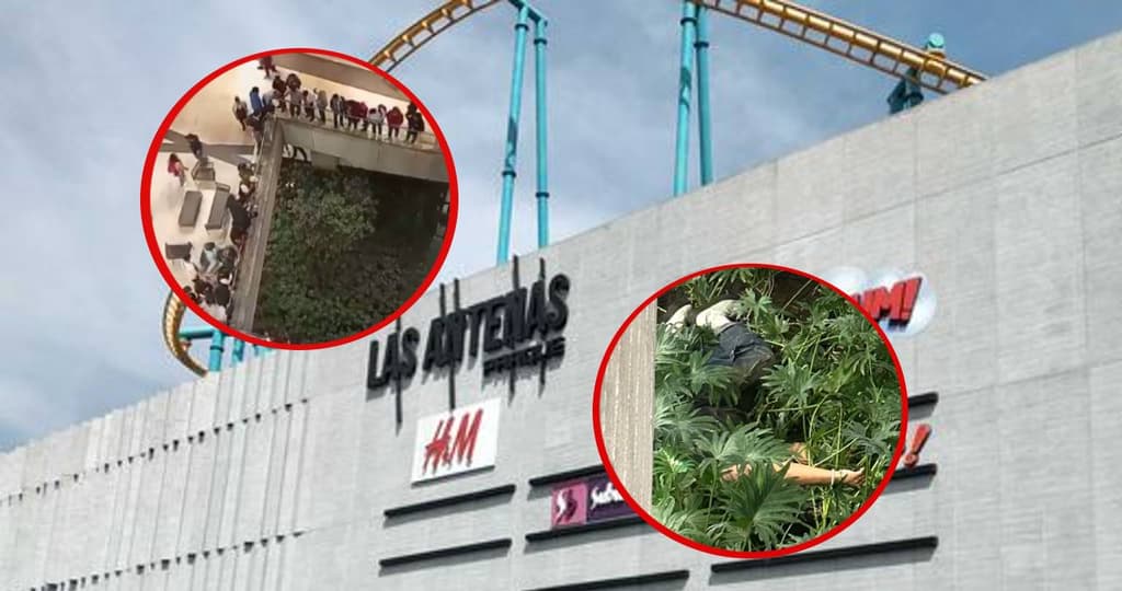 Hombre cae de primer piso en plaza las antenas