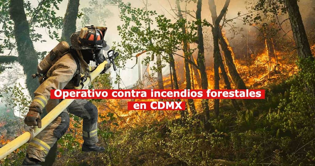 Operativo contra incendios forestales en CDMX