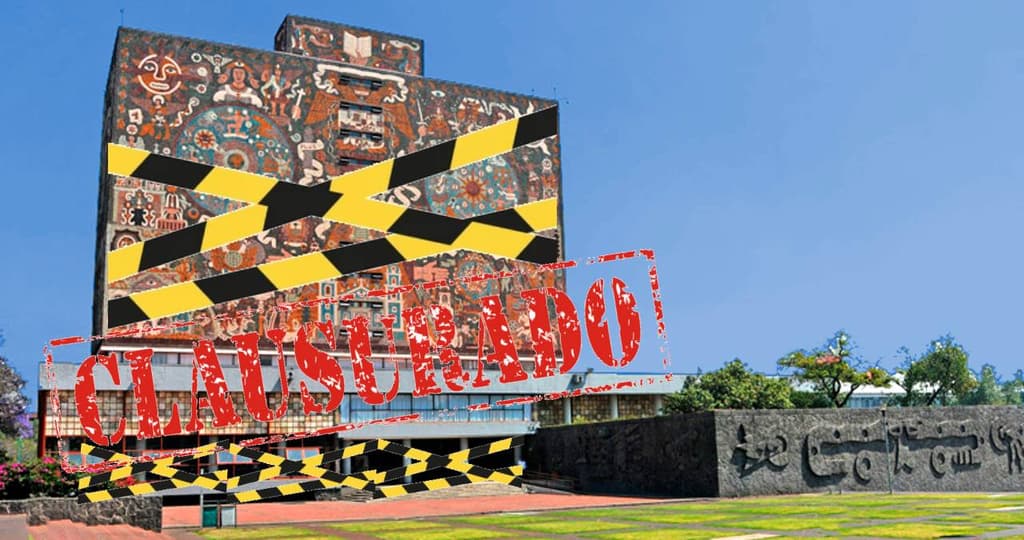 Paro en la biblioteca central de la UNAM