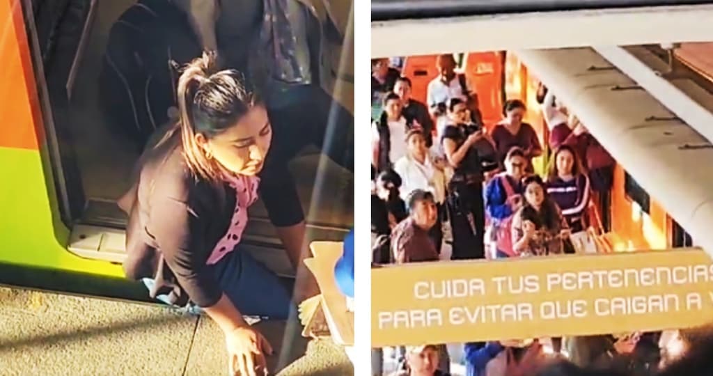Usuaria de la Línea 12 del Metro queda atrapada entre andén y tren