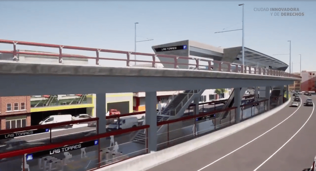 obras del Trolebús Elevado