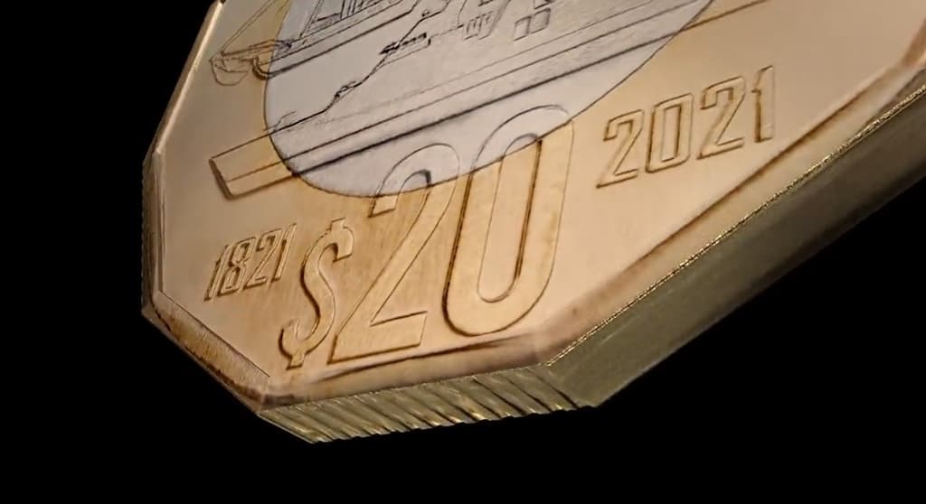 nueva moneda de 20 pesos