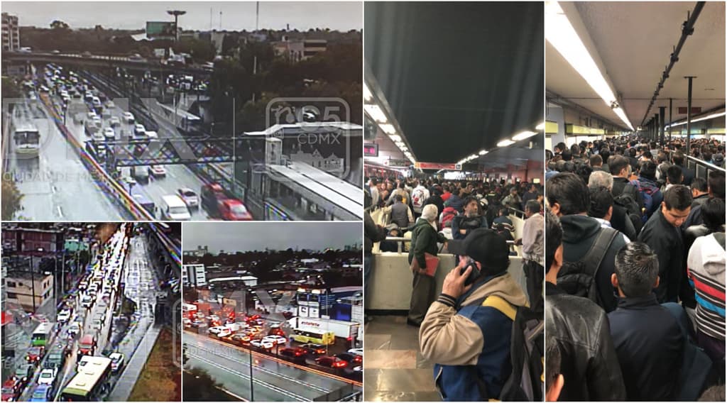 caos por la lluvia en la CDMX