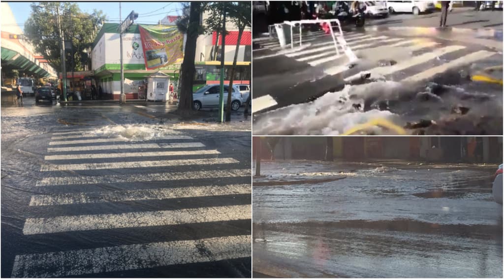Mega fuga de agua en Congreso de la Unión