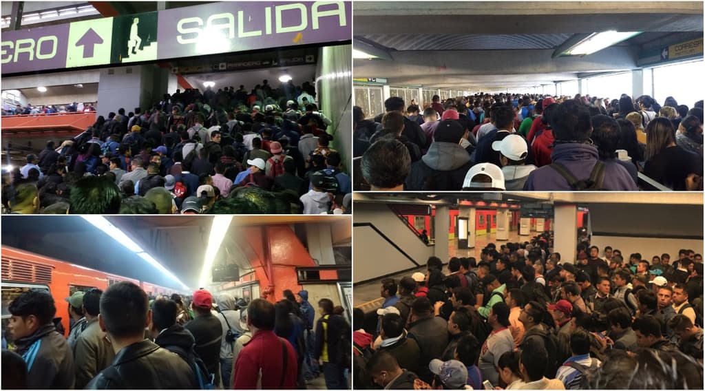 caos en 8 líneas del metro