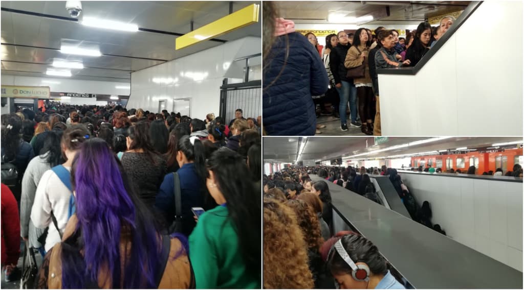 caos en la Línea 9 del metro