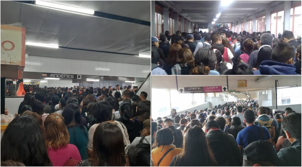 caos en el Metro Pantitlán