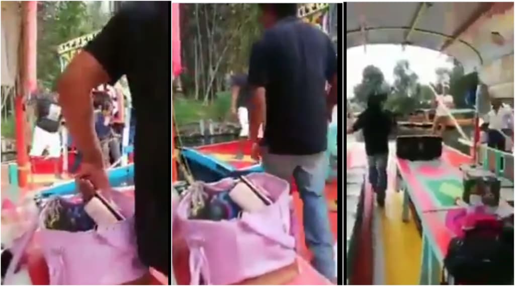 ladrón de celulares de las trajineras