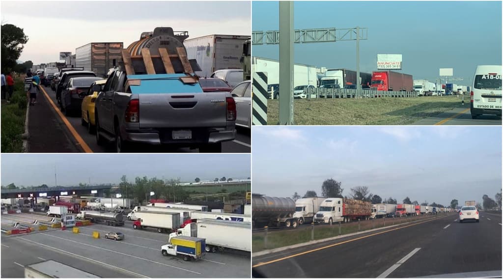 bloqueos en la autopista México-Querétaro