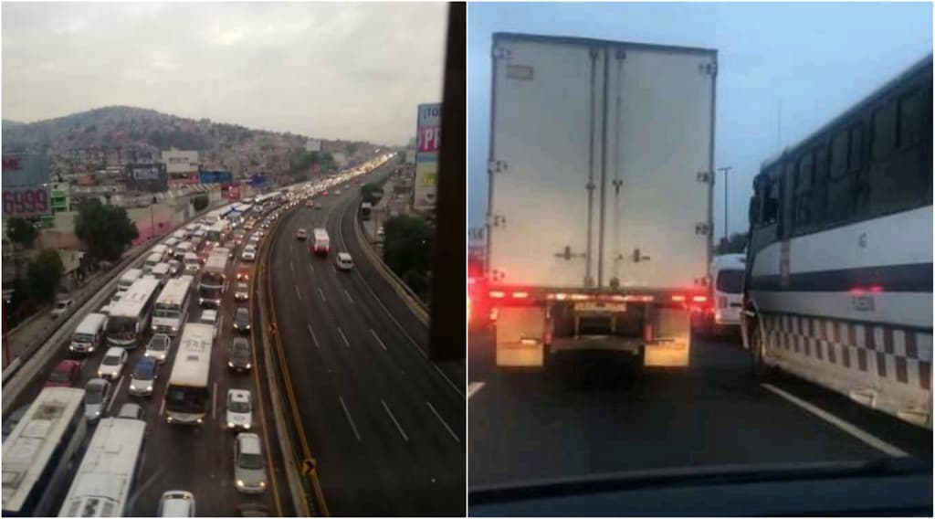 caos en la México-Pachuca