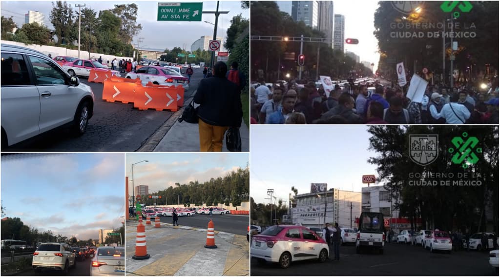 cierres por la marcha de taxistas