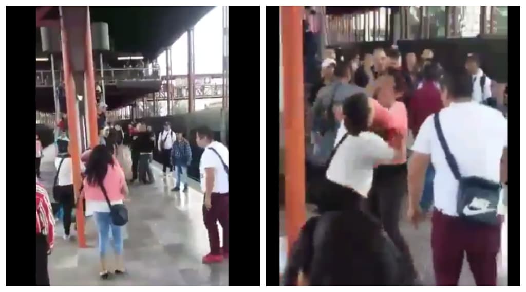 riña en la línea a del metro