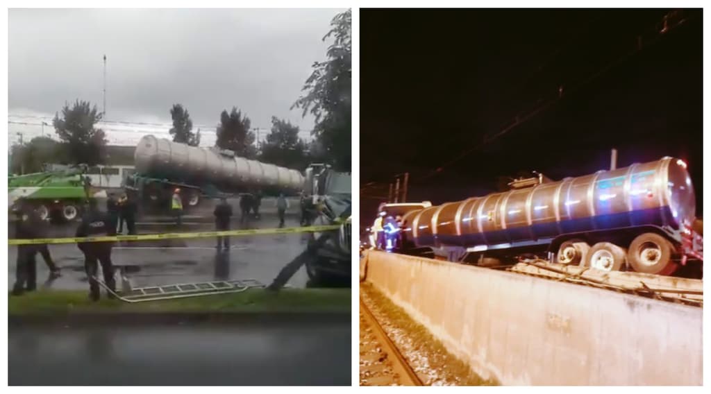 pipa chocó contra un muro de la Línea A