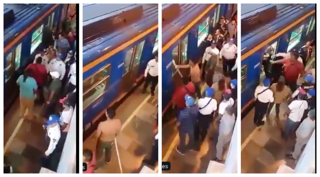 pelea en la Línea A del Metro
