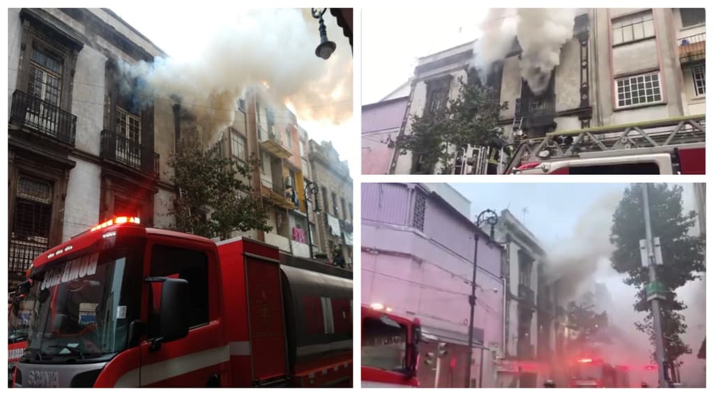 Incendio en un edificio del centro histórico