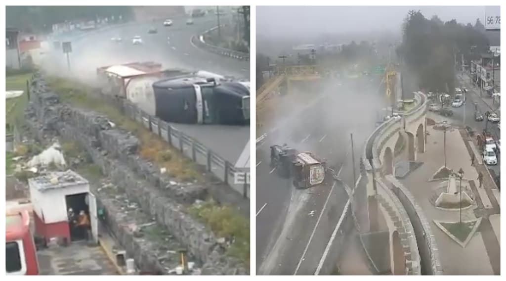 tráiler en la autopista México-Toluca
