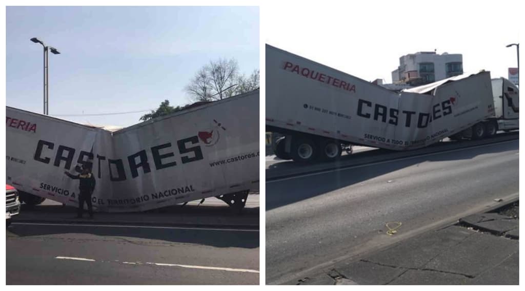 tráiler se partió en dos