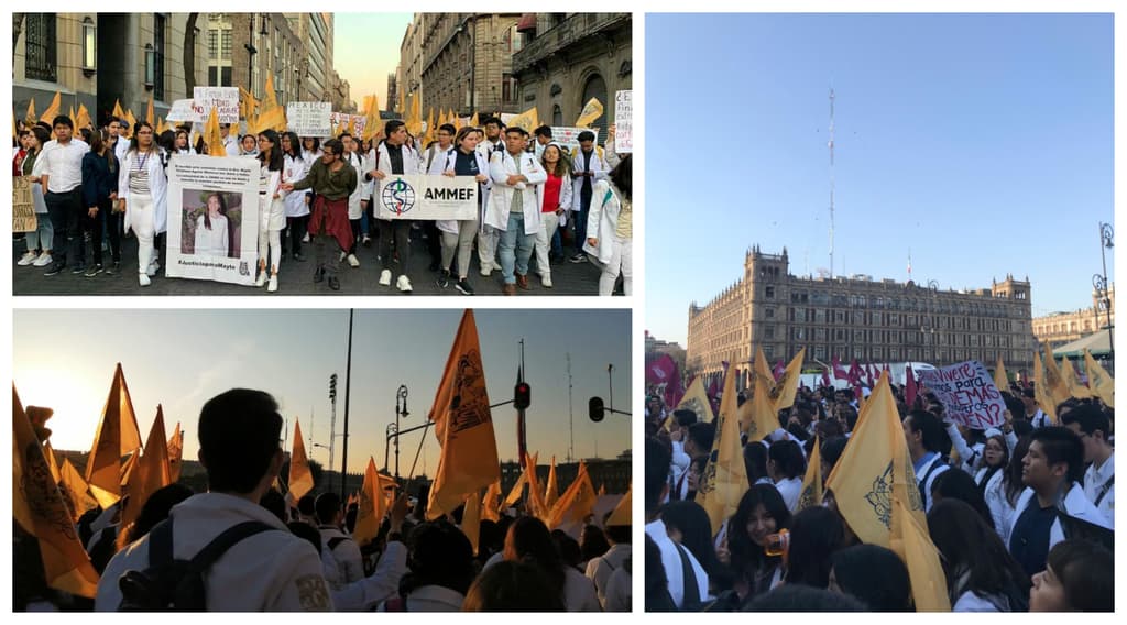 estudiantes de medicina marcharon