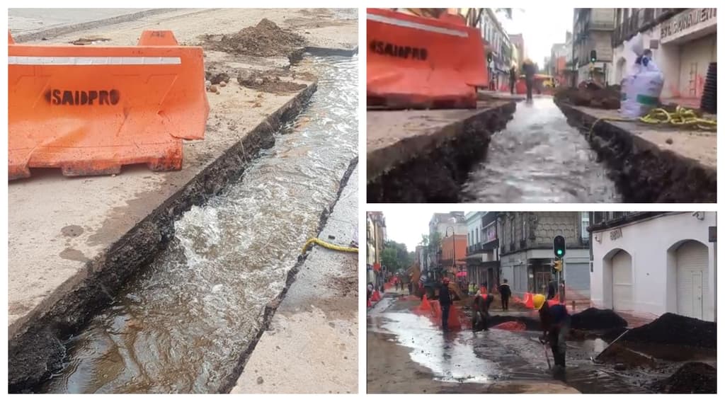 fuga de agua en el Centro