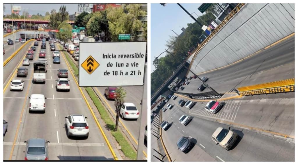 carriles reversibles en circuito
