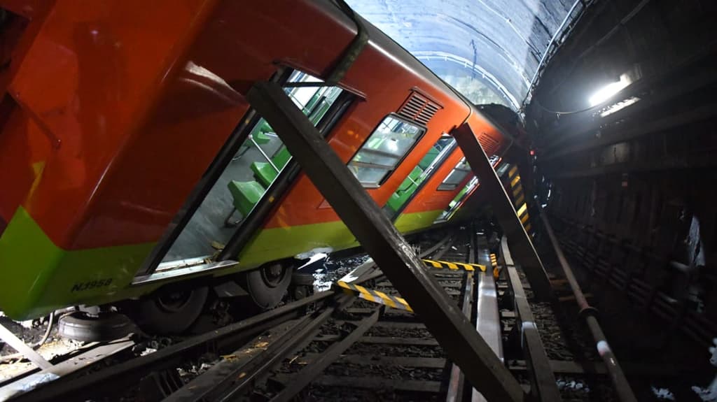 empleados del Metro por el choque