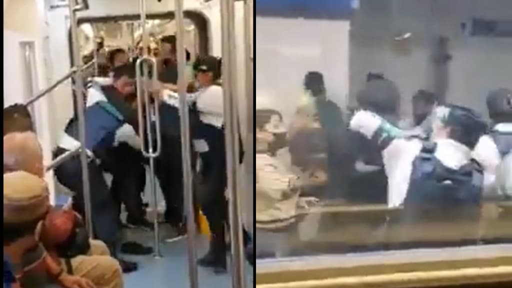 riña en metro pino suárez