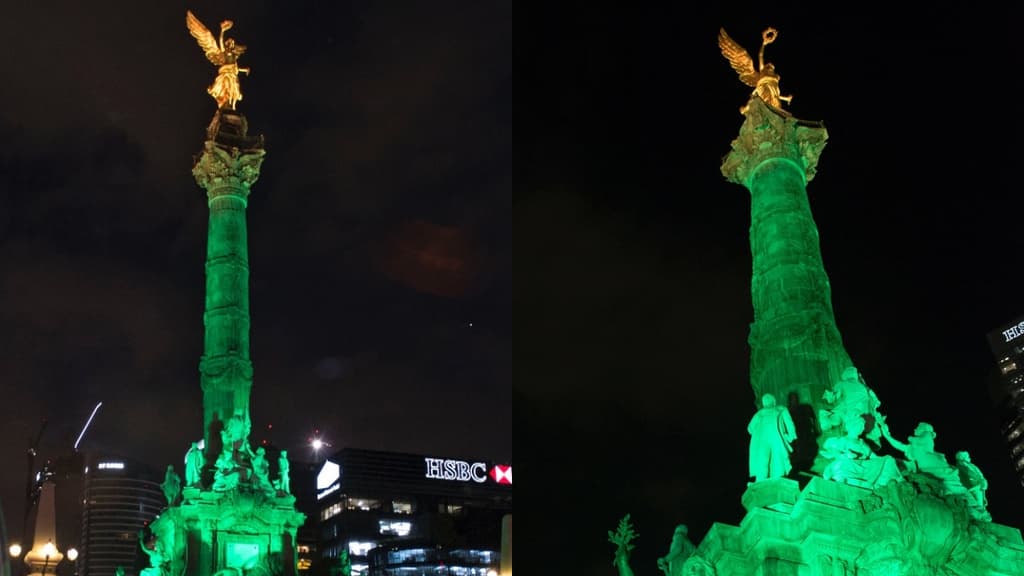 iluminan monumentos de CDMX