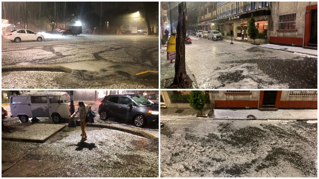 fuerte granizada en el Centro 15