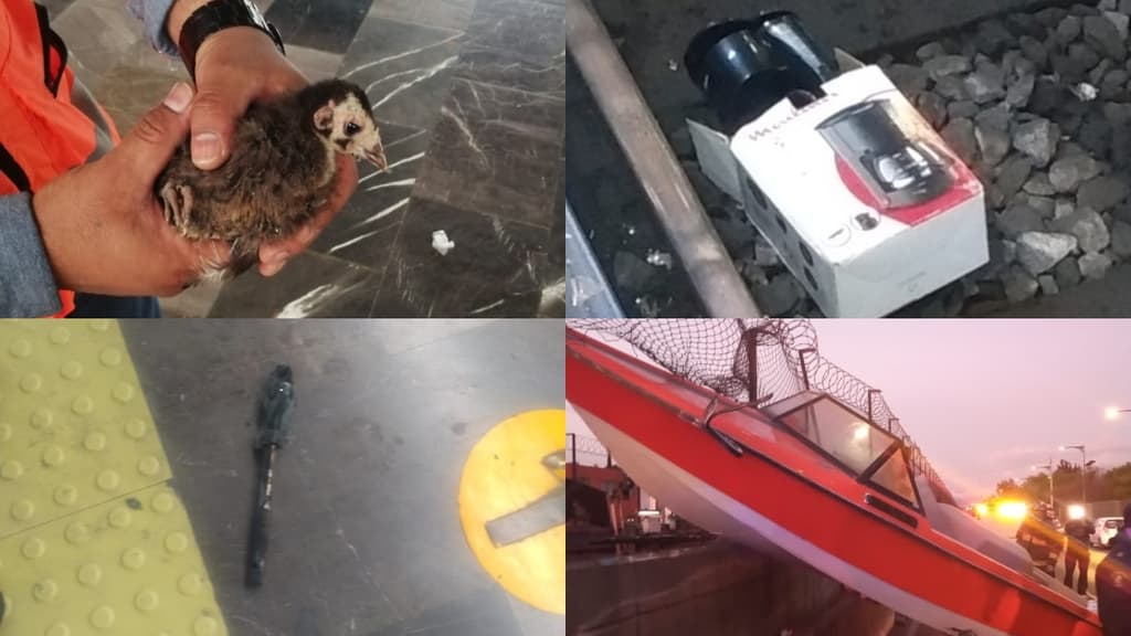 objetos en vías del Metro