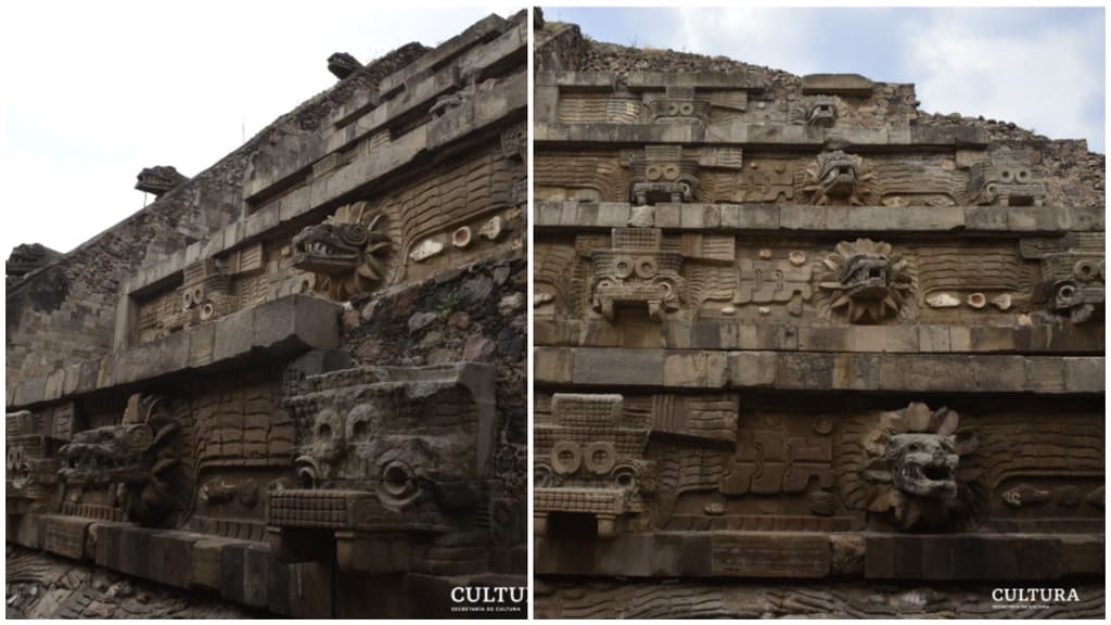 daños en pirámide de serpiente emplumada