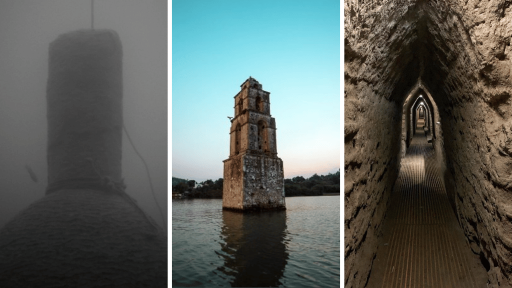 templos enterrados inundados cerca CDMX