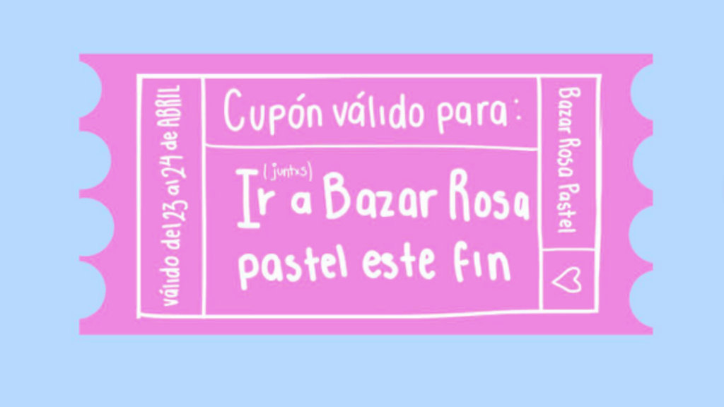 bazar rosa pastel