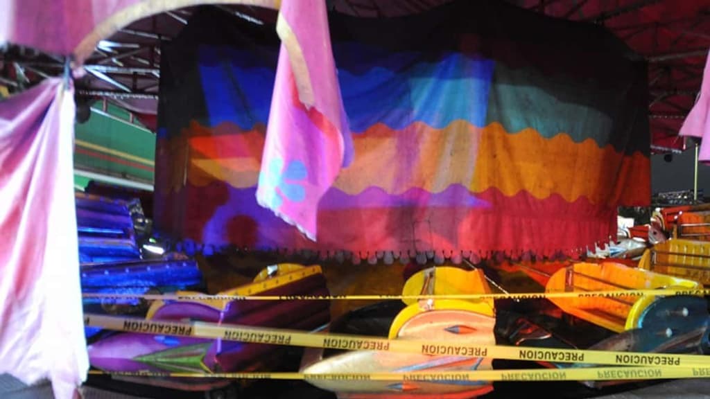 accidente en una feria callejera