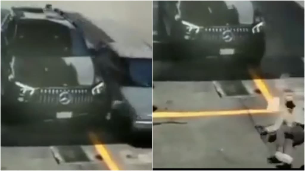 atropelló a un asaltante