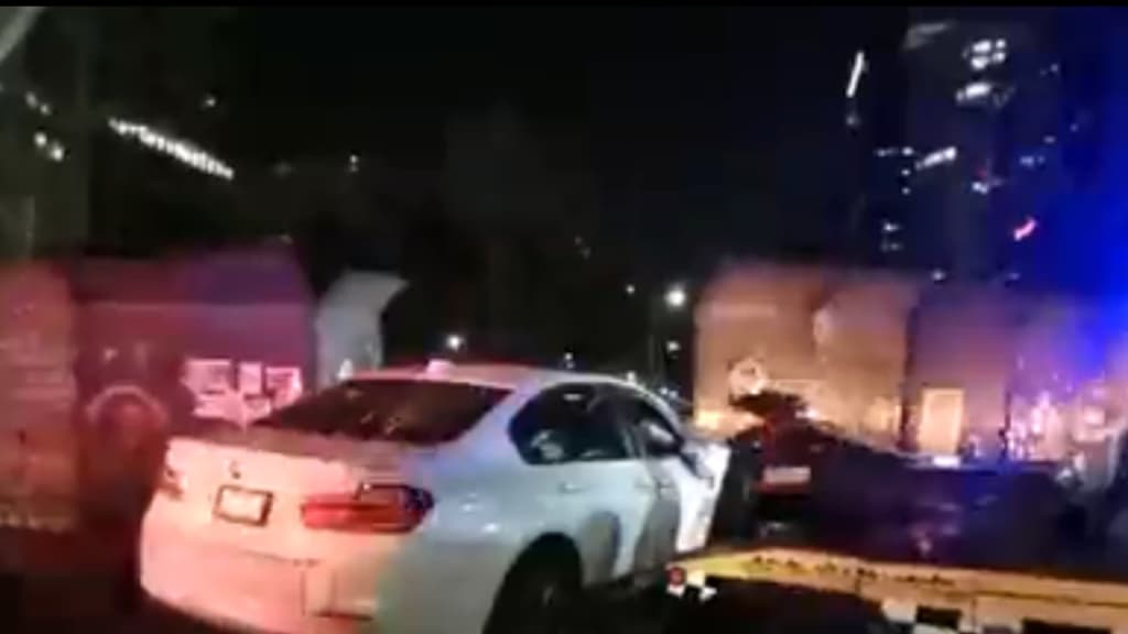 Choque en la Glorieta del Ahuehuete