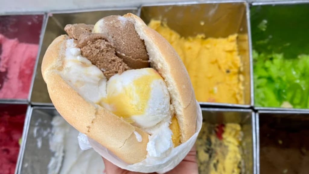 Torta de helado en Xonacatlan, Estado de México.