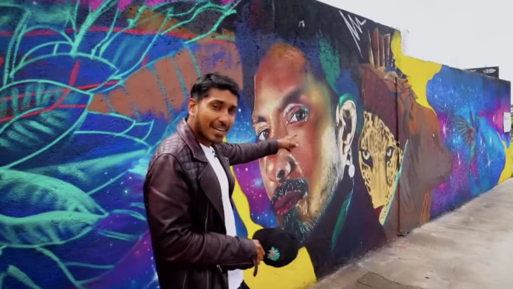 Murales de Tenoch Huerta en CDMX.